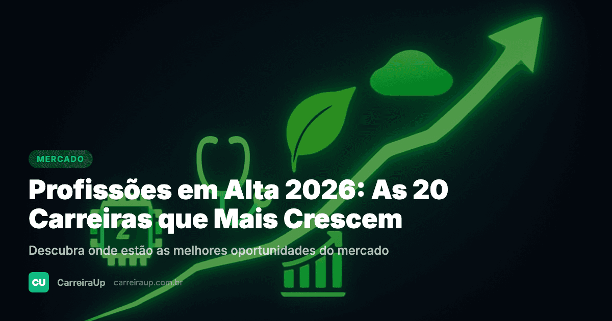 Profissões em Alta 2026: As 20 Carreiras que Mais Crescem no Brasil